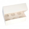 3 boîtes à cupcakes blanches 25x17cm