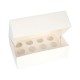 3 boîtes à mini cupcakes blanches 25x17cm
