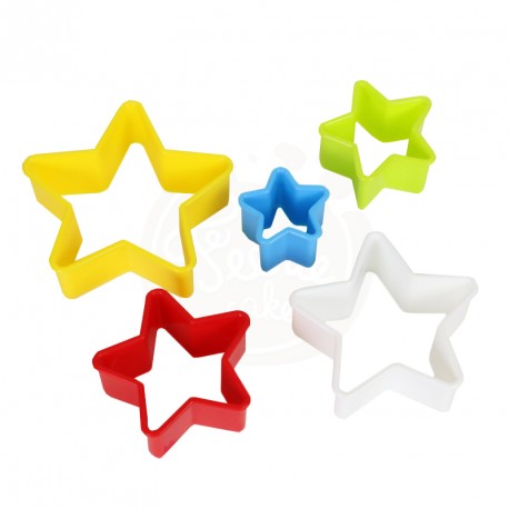 Set de 5 emportes-pièces "étoile"