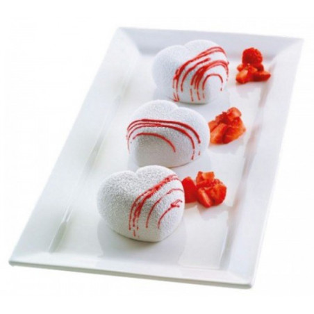 Moule en silicone pour mini gâteaux 3D "coeurs"