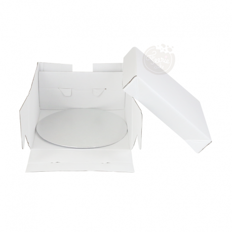 Boîte blanche avec support rond 30X30x15cm