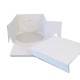 Boîte à gâteau blanche avec support rond - 20 x 20 x 15 cm