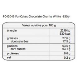 Grosses pépites de chocolat blanc (chunks) - 350 g
