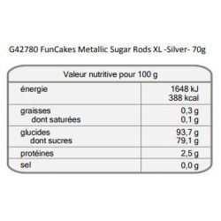 Vermicelles XL en sucre - Argent