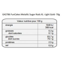 Vermicelles XL en sucre - Or