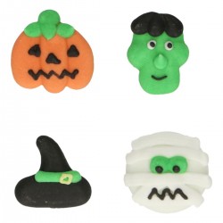 8 décors en sucre "Monstres d'Halloween"