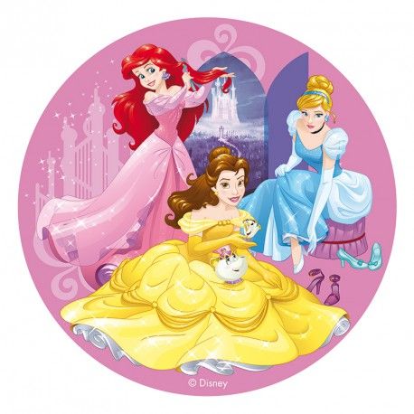 Disque azyme "Les jolies princesses Disney" - 20 cm