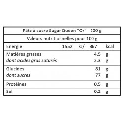 Pâte à sucre Sugar Queen "Or" - 100 g