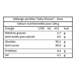 Mélange sprinkles "baby Shower" - Rose