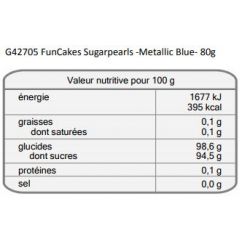 Billes en sucre métallisées - bleu