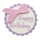 Décor en sucre sirène rose "Happy Birthday"