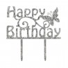 Topper pour gâteau "Happy Birthday printanier"