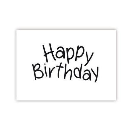 Tampon pour pâte à sucre écriture fine "Happy Birthday"