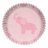 48 caissettes à cupcakes standard "Babyshower rose"