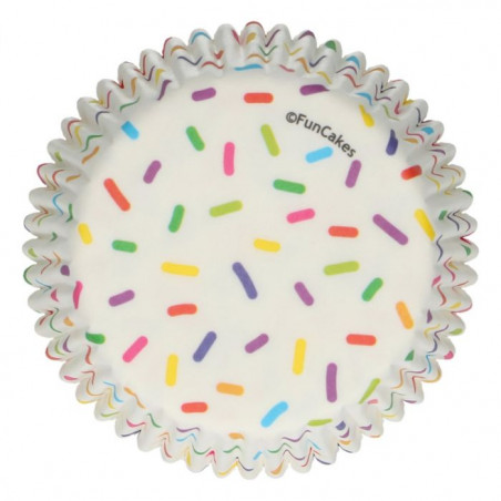 48 caissettes à cupcakes standard "Confettis multicolors"