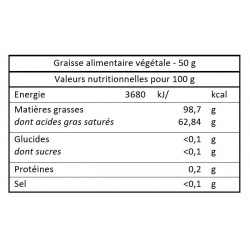 Graisse alimentaire végétale - 50 g