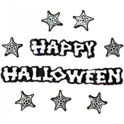 9 décorations en sucre "Happy Halloween"