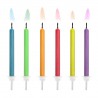 6 bougies d'anniversaire - Flammes colorées