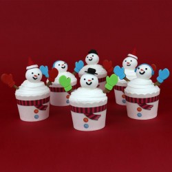 Kit pour cupcakes "Bonhomme de neige"