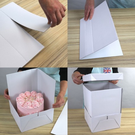 Rallonge de boîte à gâteaux - Taille modulable de 25,4 cm à 35,6 cm