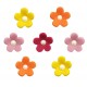 7 décors en sucre "Fleurs multicolores"