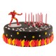Kit de 10 bougies d'anniversaire et une figurine "Iron Man"