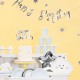Topper pour gâteau "Happy Birthday" - Argenté
