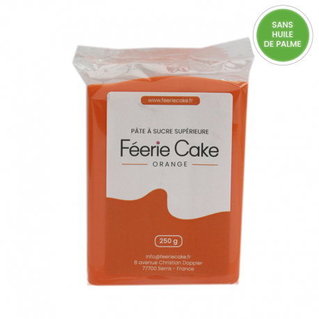 Pâte à sucre Orange - 250g - Féerie Cake