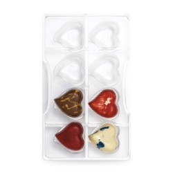 Moule à chocolats "cœurs" 8 cavités