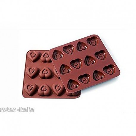 Moule à chocolat en silicone "Coeurs"