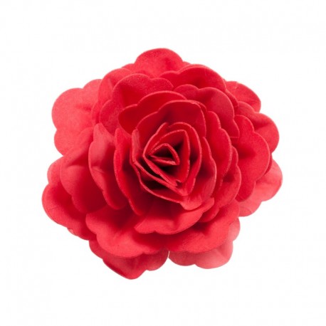 Fleur "rose rouge" en azyme