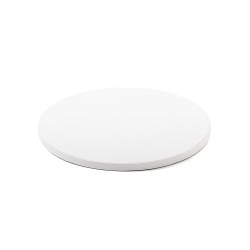 Cake drum rond blanc - 30 x 1 cm