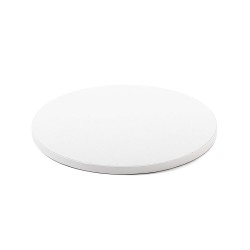 Cake drum rond blanc - 36 x 1 cm