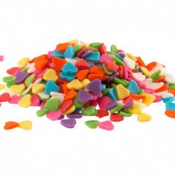 Décors en sucre "coeurs multicolores" - 100 g