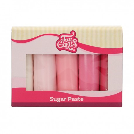 Pack de 5 pâtes à sucre - palette de rose