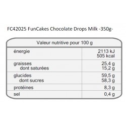 Petites pépites de chocolat au lait (350 g)