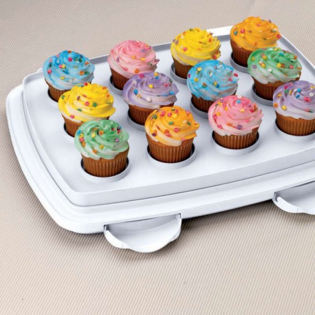 12 Pièces Boîtes à Cupcakes,Coffrets Cadeaux Boîtes à Biscuits Contenants à Cupcakes avec Fenêtre pour les Biscuits Gâteaux Pâtisseries Tarte Cupcakes 