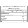 Décorations en sucre "Ballons de football et chaussures à crampons" - Valeurs nutritionnelles