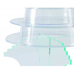 Socle transparent pour pyramide à macarons