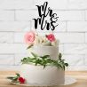 Topper pour gâteau "Mr&Mrs" - Différentes couleurs