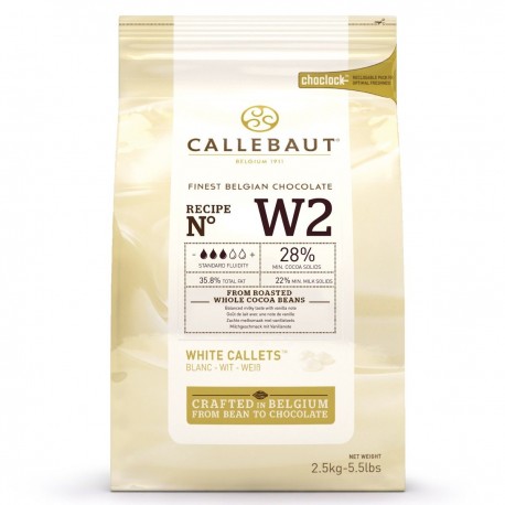 Chocolat blanc de couverture Callebaut - 2,5 kg