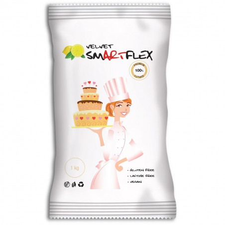 Pâte à sucre blanche Smartflex 1 kg - Saveur citron