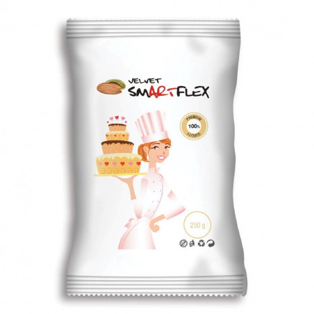 Pâte à sucre blanche Smartflex 250 g - Saveur amande