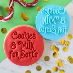 Outboss pour pâte à sucre "cookies & milk for Santa"