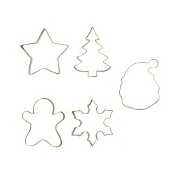 5 emporte-pièces en métal pour biscuits de Noël