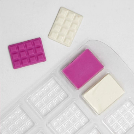 Moule à chocolats en plastique "mini tablettes"