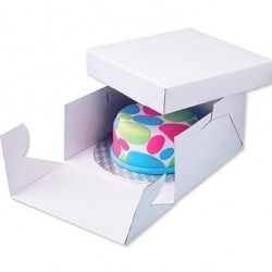 Boîte à gâteaux rectangulaire avec support - 35,5 x 25,4 cm
