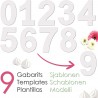 9 gabarits pour Number cake "chiffres"