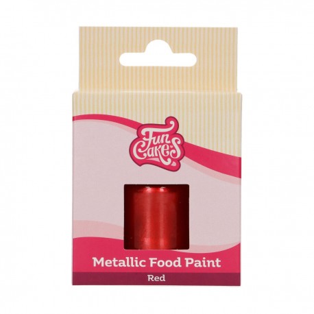 Peinture comestible métallique "Rouge" 30 ml