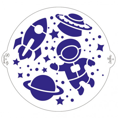 Pochoir à gâteau "Espace et astronaute" - 25 cm